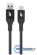 Kabel USB 3.0 - USB C 2m PREMIUM 3A czarny TPE