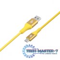Kabel USB 3.0 - USB C 2m PREMIUM 3A żółty TPE