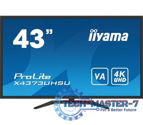 Monitor wielkoformatowy 43 cale X4373UHSU-B1 4K, VA, 2xHDMI, DP, mDP, 3ms, 2x7W, USBx4