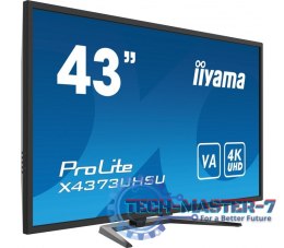 Monitor wielkoformatowy 43 cale X4373UHSU-B1 4K, VA, 2xHDMI, DP, mDP, 3ms, 2x7W, USBx4