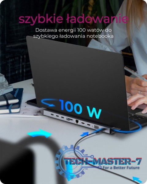 Stacja dokująca IB-DK2106-C Type-C z potrójnym wyjściem wideo, 2x High Speed HDMI typu A, 1x interfejs VGA, trzy interfejsy USB Stacja dokująca IB-DK2106-C Type-C z potrójnym wyjściem wideo, 2x High Speed HDMI typu A, 1x interfejs VGA, trzy interfejsy USB