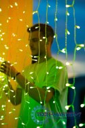 Inteligentna kurtyna Curtain 210 LED RGB+W 1,5/2,1m, przezroczysty przewód