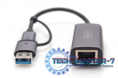 Karta sieciowa przewodowa USB 3.1 Typ C + USB A do 1x RJ45 2.5 Gigabit Ethernet 10/100/1000/2500Mbps Karta sieciowa przewodowa USB 3.1 Typ C + USB A do 1x RJ45 2.5 Gigabit Ethernet 10/100/1000/2500Mbps
