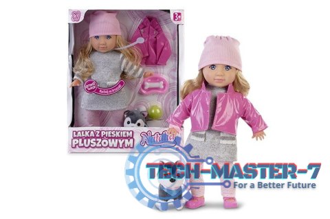 Lalka Natalia z pieskiem pluszowym 35 cm Lalka Natalia z pieskiem pluszowym 35 cm