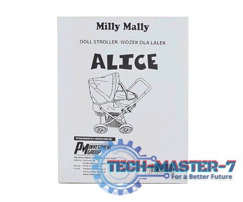 Wózek dla lalek Alice Prestige miętowy Wózek dla lalek Alice Prestige miętowy