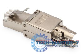 Wtyk modularny RJ45 kat.6A, PoE++, 10GbE, STP, ekranowany, beznarzędziowy, zakręcany, metalowy, AWG 26-22, dł.50mm
