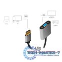 Adapter DP do VGA 1080p 60Hzc Aluminiowy 0.15m