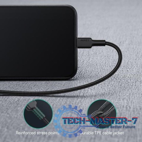CB-CL02 Black nylonowy kabel Lightning-USB C | USB Power Delivery USB-PD | 1.2m | certyfikat MFi Apple CB-CL02 Black nylonowy kabel Lightning-USB C | USB Power Delivery USB-PD | 1.2m | certyfikat MFi Apple
