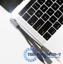 Hub USB 3.2, USB-C/M 90, do 3xUSB-A/F, 0.15m