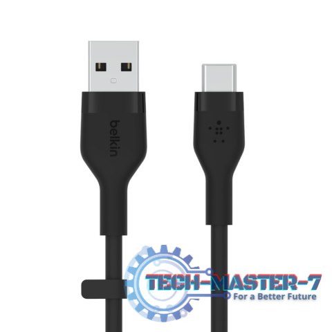 Kabel BoostCharge USB-A do USB-C silikonowy 2m, czarny