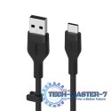 Kabel BoostCharge USB-A do USB-C silikonowy 2m, czarny