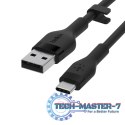 Kabel BoostCharge USB-A do USB-C silikonowy 2m, czarny