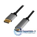 Kabel DisplayPort 4K/60 Hz,DP do HDMI aluminiowy 2m