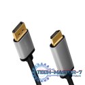 Kabel DisplayPort 4K/60 Hz,DP do HDMI aluminiowy 2m