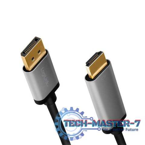 Kabel DisplayPort 4K/60 Hz,DP do HDMI aluminiowy 2m Kabel DisplayPort 4K/60 Hz,DP do HDMI aluminiowy 2m