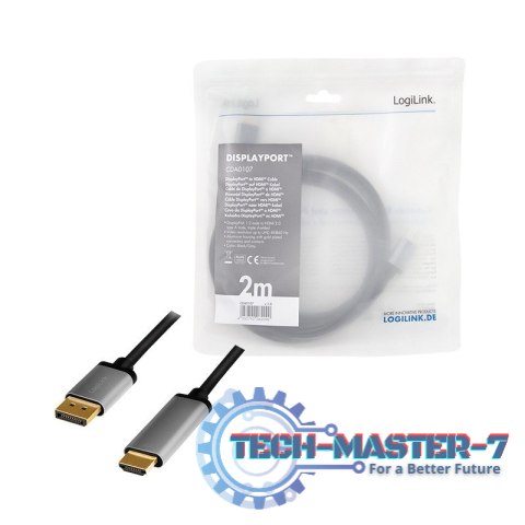 Kabel DisplayPort 4K/60 Hz,DP do HDMI aluminiowy 2m Kabel DisplayPort 4K/60 Hz,DP do HDMI aluminiowy 2m