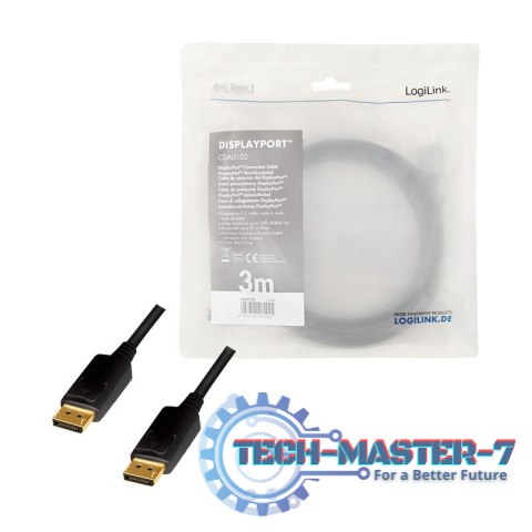 Kabel DisplayPort 4K/60 Hz,DP/M do DP/M aluminiowy 3m Kabel DisplayPort 4K/60 Hz,DP/M do DP/M aluminiowy 3m