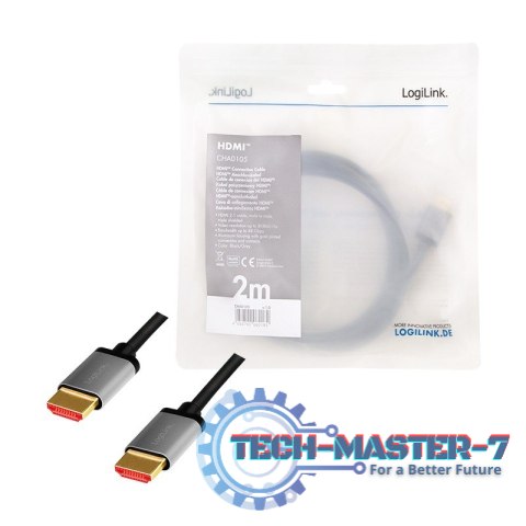 Kabel HDMI 2.1 8K/60Hz Aluminiowy 2m Kabel HDMI 2.1 8K/60Hz Aluminiowy 2m