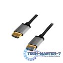 Kabel HDMI 4K/60Hz, aluminium 2m Czarny