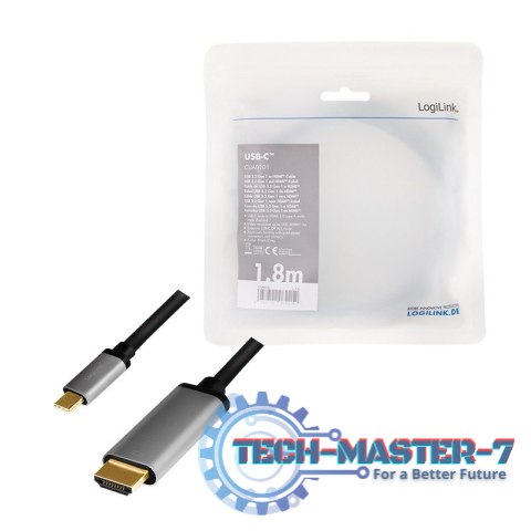 Kabel USB-C do HDMI, 4K 60Hz aluminiowy 1.8m Kabel USB-C do HDMI, 4K 60Hz aluminiowy 1.8m