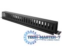 Organizator kabli 1U 19" z pokrywą maskującą