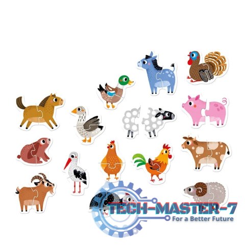 Puzzle do pary - Zwierzątka na wsi Puzzle do pary - Zwierzątka na wsi
