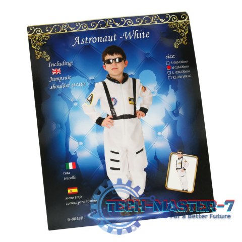 Kostium strój karnawałowy przebranie astronauta rozmiar M 110-120cm Kostium strój karnawałowy przebranie astronauta rozmiar M 110-120cm
