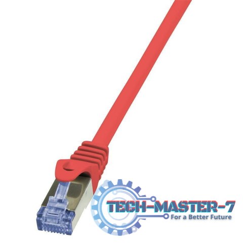 LOGILINK S/FTP Cat.6a 1 m Czerwony 1 Patchcord LOGILINK S/FTP Cat.6a 1 m Czerwony 1 Patchcord