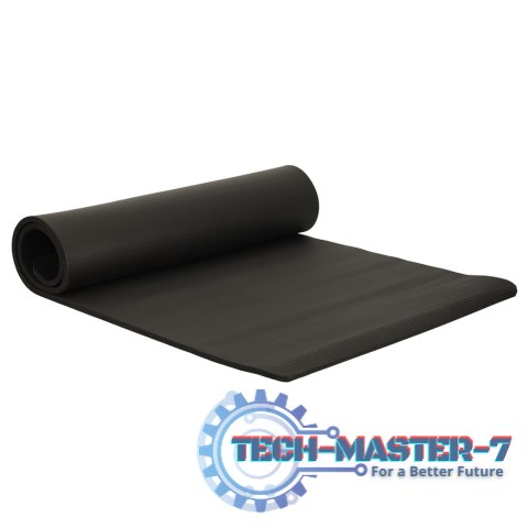 Mata do ćwiczeń jogi gimnastyczna treningowa fitness karimata gruba 1,5cm czarna + pokrowiec Mata do ćwiczeń jogi gimnastyczna treningowa fitness karimata gruba 1,5cm czarna + pokrowiec