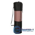Mata do ćwiczeń jogi gimnastyczna treningowa fitness karimata gruba 1,5cm różowa + pokrowiec