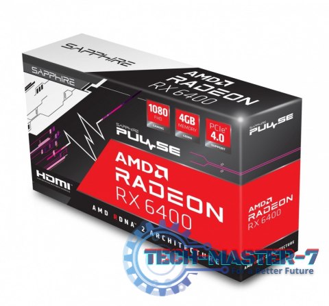 Karta graficzna Radeon RX 6400 PULSE GAMING 4GB GDDR6 64bit DP/HDMI Karta graficzna Radeon RX 6400 PULSE GAMING 4GB GDDR6 64bit DP/HDMI