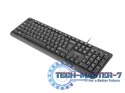 Klawiatura Trout Slim USB CZ/SK 1.8m Czarna