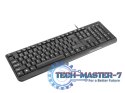 Klawiatura Trout Slim USB CZ/SK 1.8m Czarna