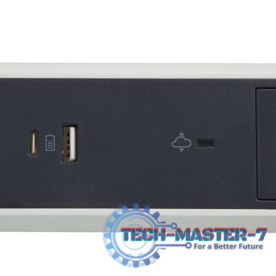 Przedłużacz ochronny 5x2PZ +USB A/C 1,5m biało-czarny Przedłużacz ochronny 5x2PZ +USB A/C 1,5m biało-czarny