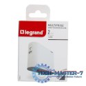 Rozgałęziacz 2x2P+USB AC Biało/czarny
