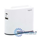 Rozgałęziacz 2x2P+USB AC Biało/czarny