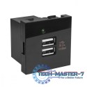Gniazdo USB x2 z ładowarką pasuje do szklanych ramek MCE728B Czarne