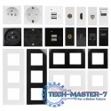 Gniazdo USB x2 z ładowarką pasuje do szklanych ramek MCE728B Czarne