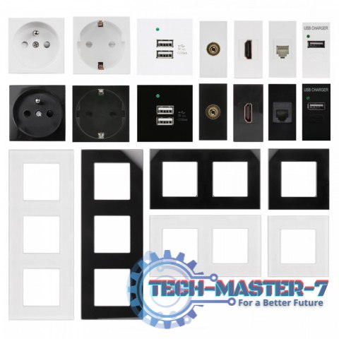Gniazdo USB x2 z ładowarką pasuje do szklanych ramek MCE728B Czarne Gniazdo USB x2 z ładowarką pasuje do szklanych ramek MCE728B Czarne