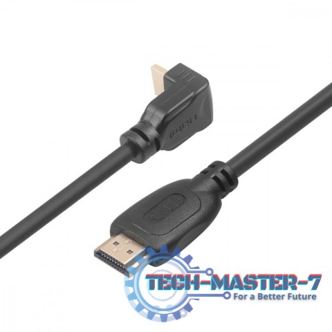 Kabel HDMI v 2.0 pozłacany 1.8 m kątowy Kabel HDMI v 2.0 pozłacany 1.8 m kątowy