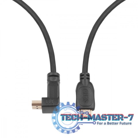 Kabel HDMI v 2.0 pozłacany 1.8 m kątowy Kabel HDMI v 2.0 pozłacany 1.8 m kątowy