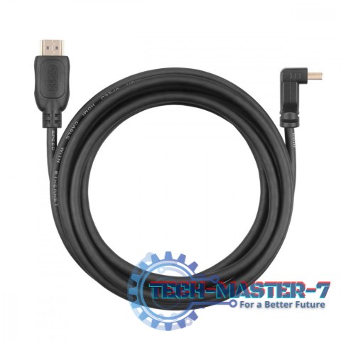 Kabel HDMI v 2.0 pozłacany 1.8 m kątowy Kabel HDMI v 2.0 pozłacany 1.8 m kątowy