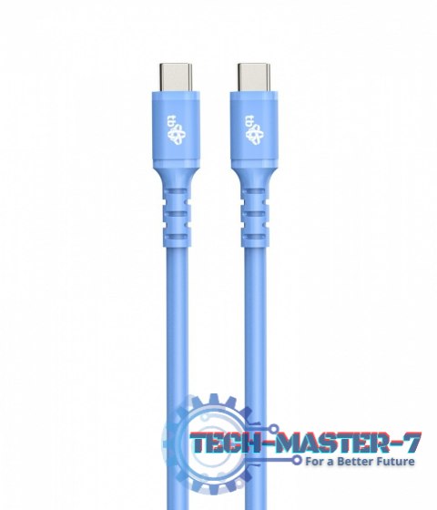 Kabel USB C - USB C 1m silikonowy niebieski