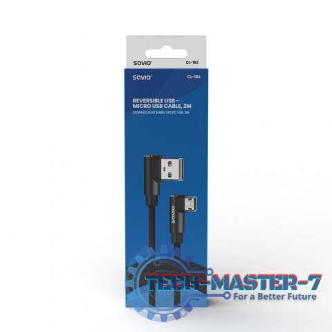 Kabel z dwustronnym złączem USB Micro USB - USB A 2m, CL-162 Kabel z dwustronnym złączem USB Micro USB - USB A 2m, CL-162