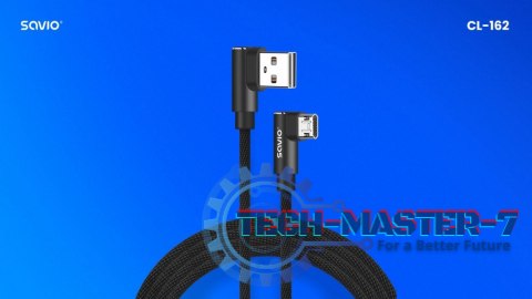Kabel z dwustronnym złączem USB Micro USB - USB A 2m, CL-162 Kabel z dwustronnym złączem USB Micro USB - USB A 2m, CL-162