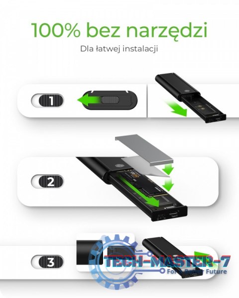 Obudowa dysku SSD IB-1807MT-C31 M.2 NVMe, USB 3.2(Gen2) Type-C, Aluminium Obudowa dysku SSD IB-1807MT-C31 M.2 NVMe, USB 3.2(Gen2) Type-C, Aluminium