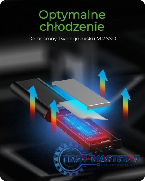 Obudowa dysku SSD IB-1807MT-C31 M.2 NVMe, USB 3.2(Gen2) Type-C, Aluminium Obudowa dysku SSD IB-1807MT-C31 M.2 NVMe, USB 3.2(Gen2) Type-C, Aluminium