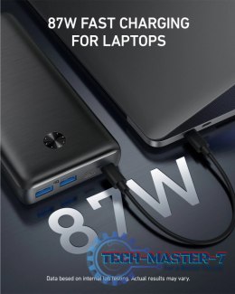 PowerBank III Elite 87W 25600 mAh czarny bez zasilacza