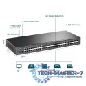 Przełącznik zarządzalny L2+ JetStream, 48 portów gigabitowych, 4 sloty SFP+ 10GE SG3452X