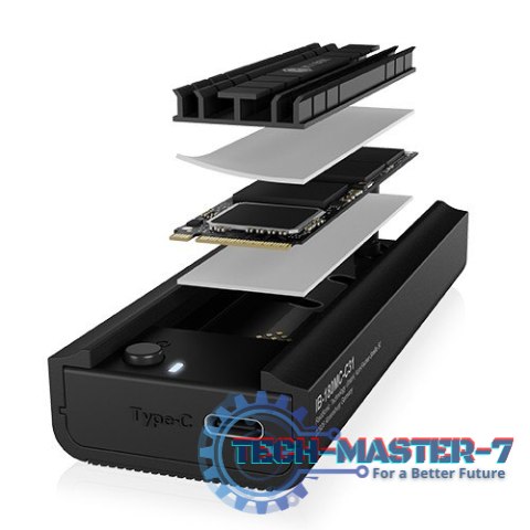 Stacja dokująca IB-180MC-C31 M.2 NVMe&SATA Docking, USB 3.2 (Gen2) Type-C, Aluminium